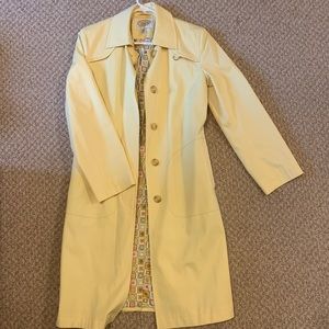 Talbots yellow trench coat